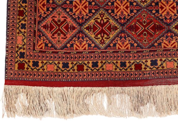 Afghan Orientteppich 118 × 177 cm, Seide, handgeknüpft