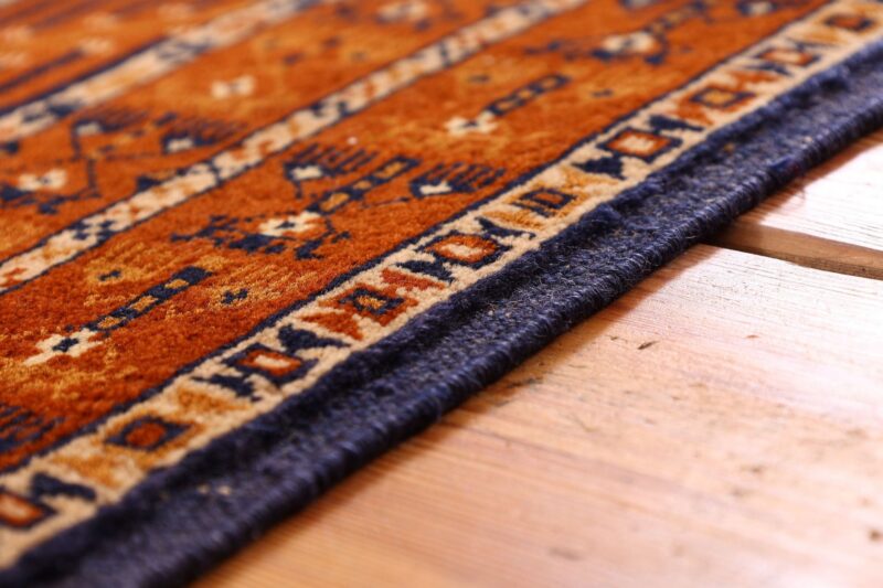 Afghan Orientteppich 123 × 179 cm, Seide, handgeknüpft antik