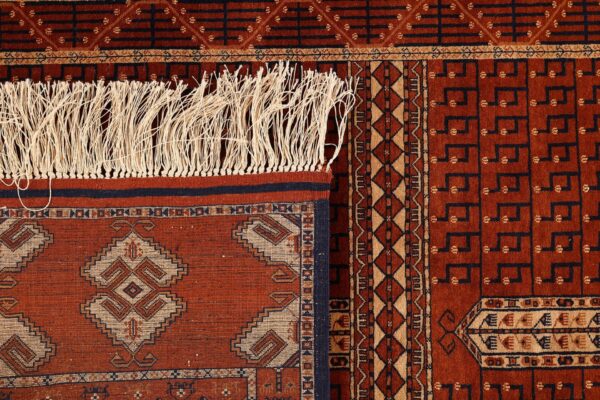 Afghan Orientteppich 123 × 179 cm, Seide, handgeknüpft antik