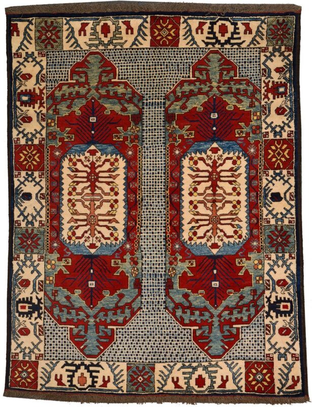 Afghan Orientteppich 125 × 178 cm, Schurwolle, handgeknüpft antik