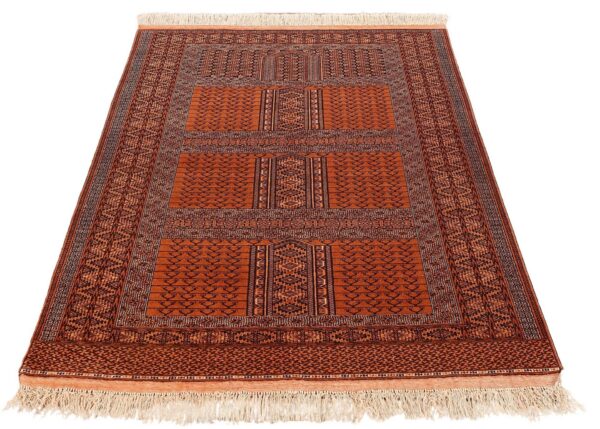 Afghan Orientteppich 135 × 205 cm, Seide, handgeknüpft