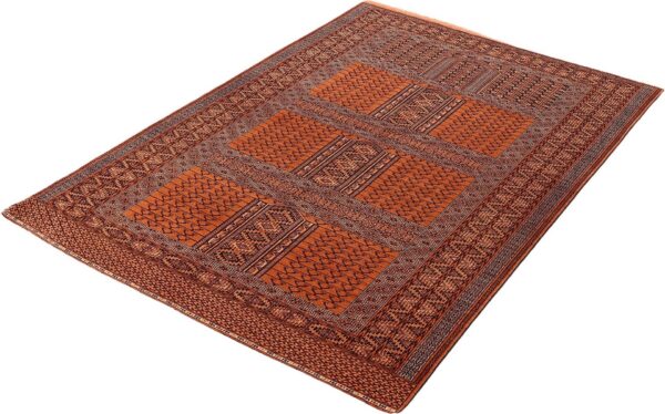 Afghan Orientteppich 135 × 205 cm, Seide, handgeknüpft