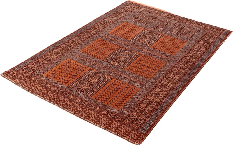 Afghan Orientteppich 135 × 205 cm, Seide, handgeknüpft