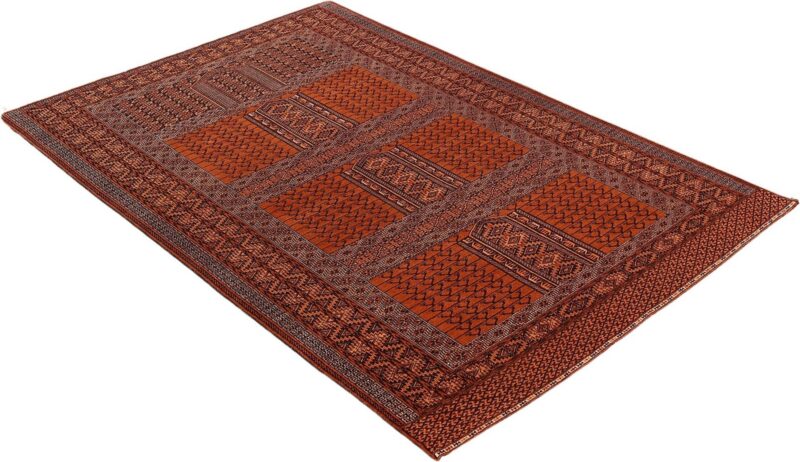 Afghan Orientteppich 135 × 205 cm, Seide, handgeknüpft