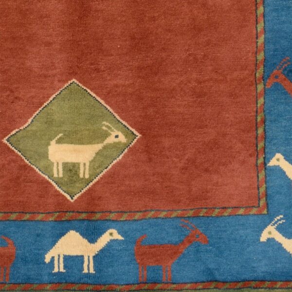 Gabbeh Orientteppich 146 × 200 cm, Schurwolle, handgeknüpft antik
