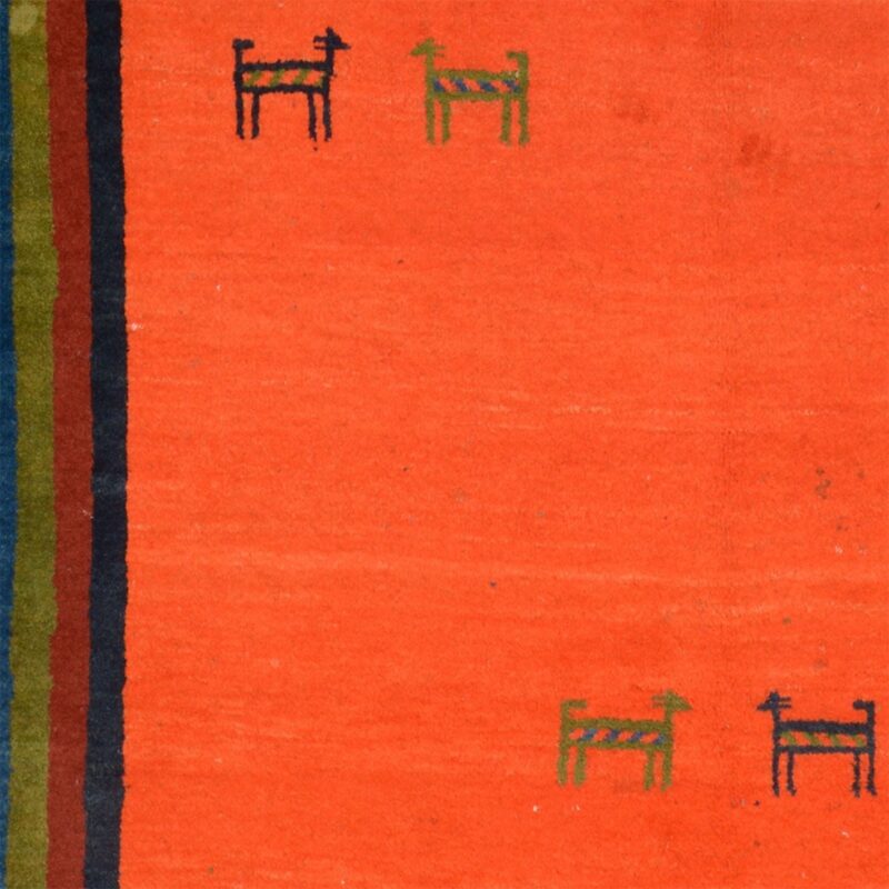 Gabbeh Orientteppich 154 × 191 cm, Schurwolle, handgeknüpft