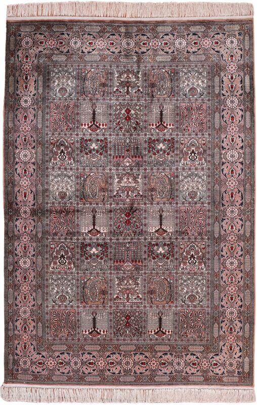 Ghom Orientteppich 127 × 186 cm, Seide, handgeknüpft