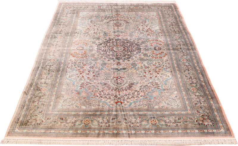 Ghom Orientteppich 155 × 240 cm, Seide, handgeknüpft exklusiv