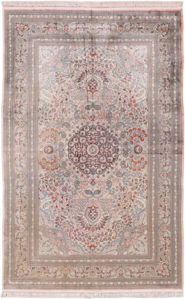 Ghom Orientteppich 155 × 240 cm, Seide, handgeknüpft exklusiv