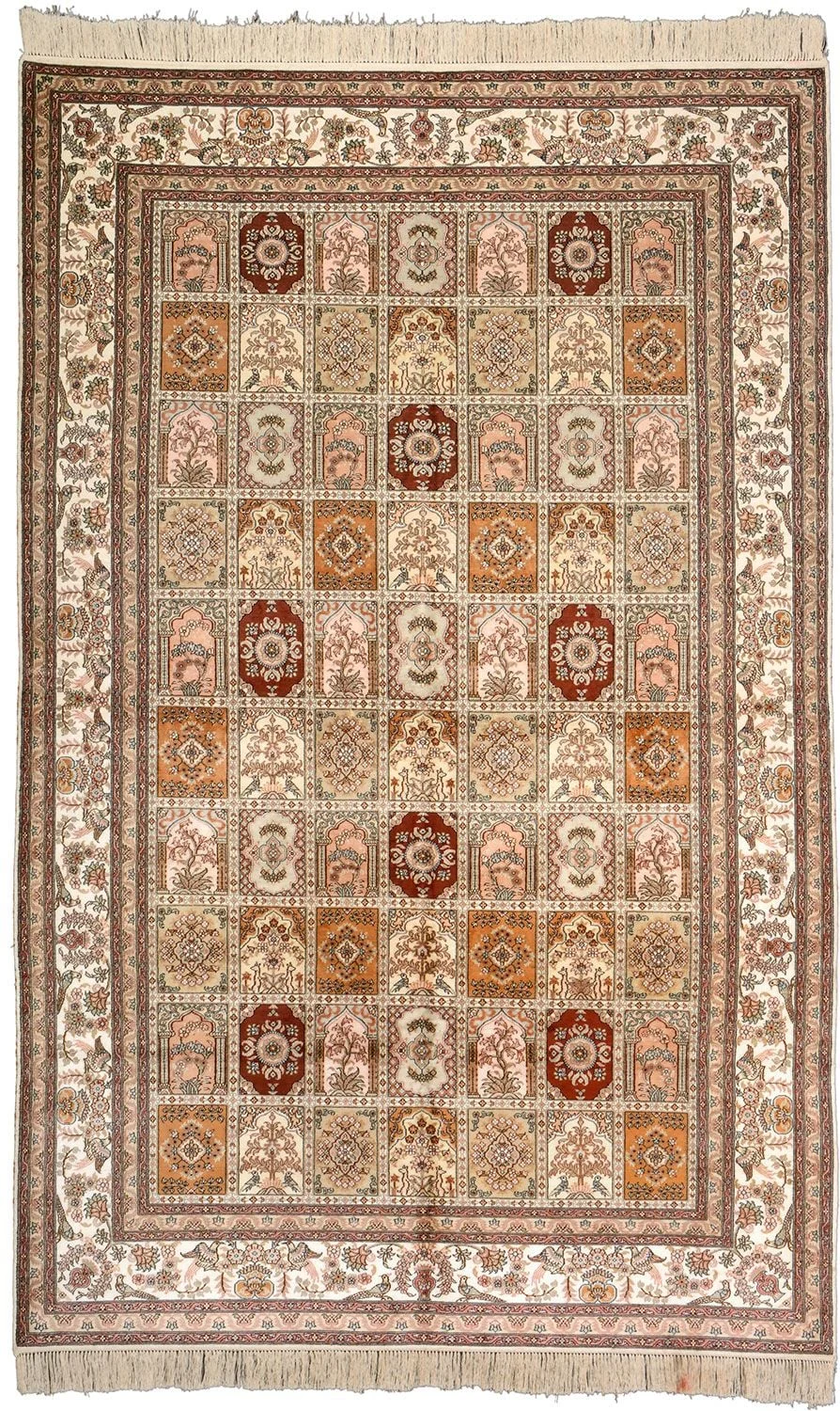 Ghom Orientteppich 157 × 245 cm, Seide, handgeknüpft hochfein