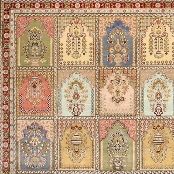 Ghom Orientteppich 172 × 235 cm, Seide, handgeknüpft Seidenglanz