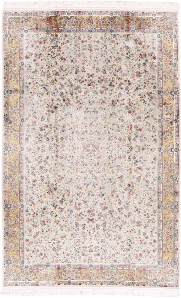Ghom Orientteppich 200 × 300 cm, Seide, handgeknüpft