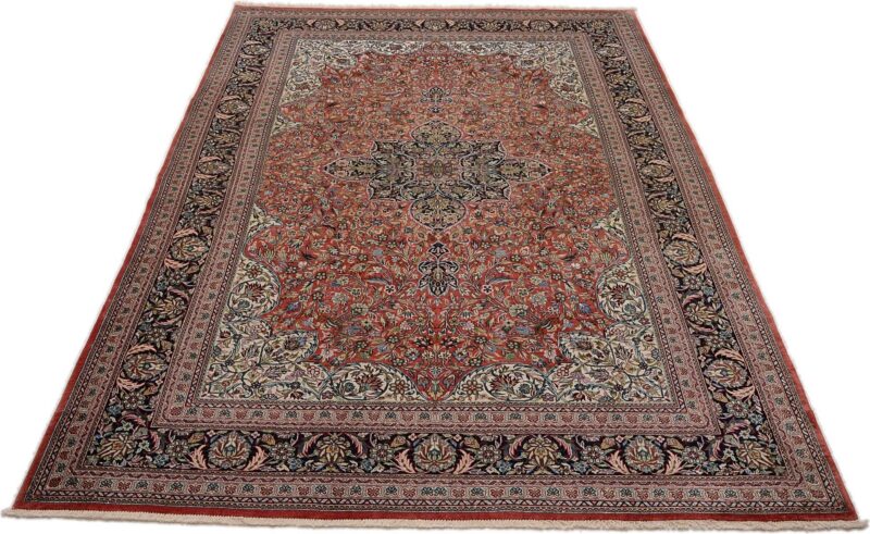 Ghom Orientteppich 202 × 302 cm, Seide, handgeknüpft