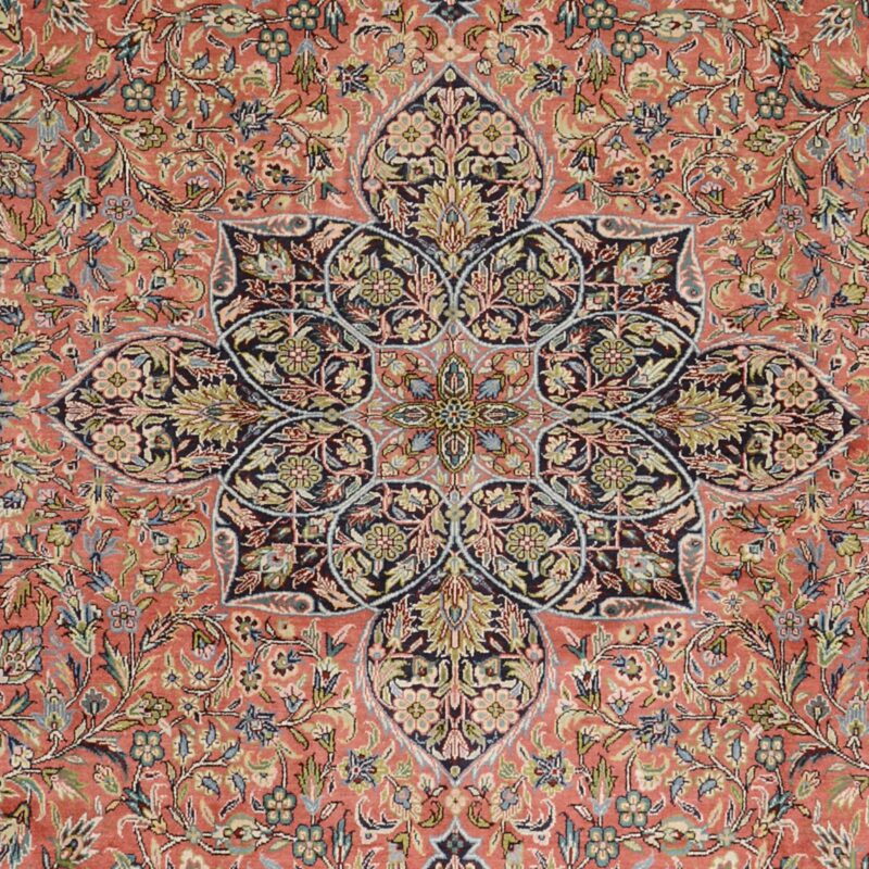 Ghom Orientteppich 202 × 302 cm, Seide, handgeknüpft