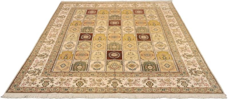 Ghom Orientteppich 245 × 302 cm, Seide, handgeknüpft exklusiv