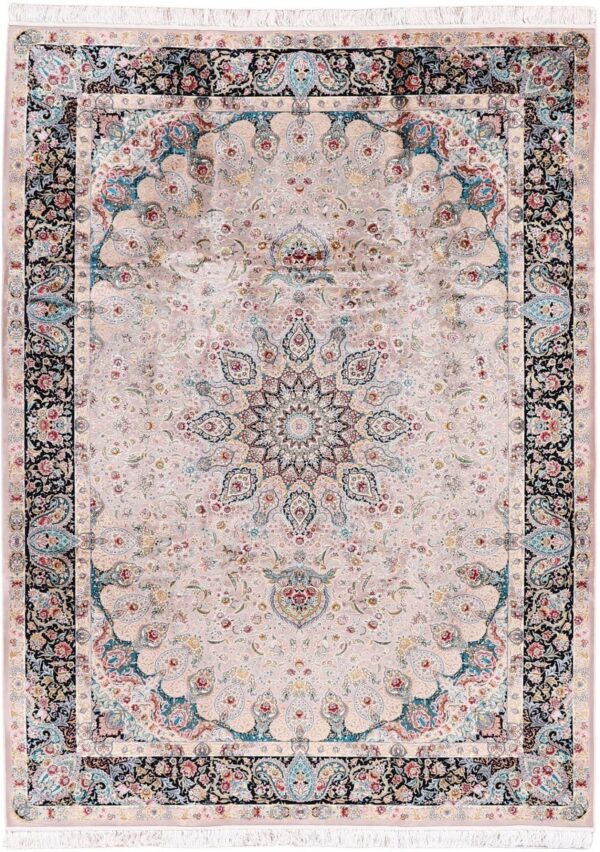 Ghom Orientteppich 250 × 350 cm, Seide, handgeknüpft exklusiv