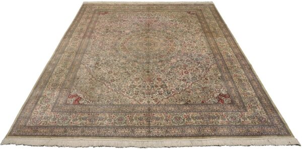 Ghom Orientteppich 275 × 370 cm, Seide, handgeknüpft exklusiv