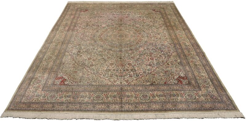 Ghom Orientteppich 275 × 370 cm, Seide, handgeknüpft exklusiv