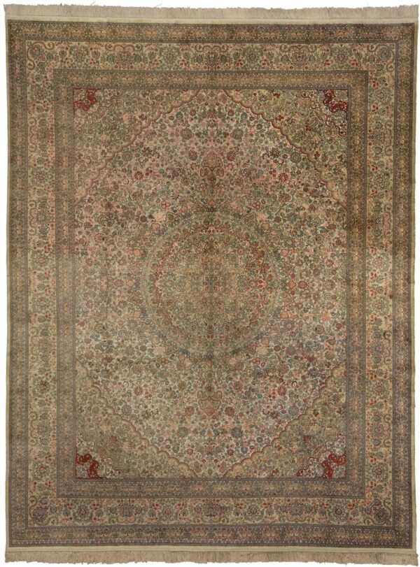 Ghom Orientteppich 275 × 370 cm, Seide, handgeknüpft exklusiv