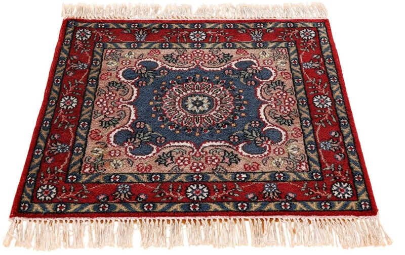 Ghom Orientteppich 45 × 45 cm, Seide, handgeknüpft