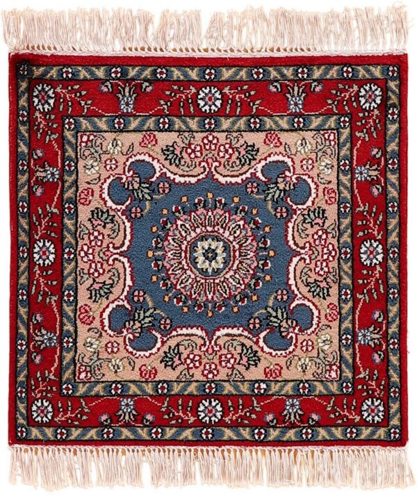 Ghom Orientteppich 45 × 45 cm, Seide, handgeknüpft