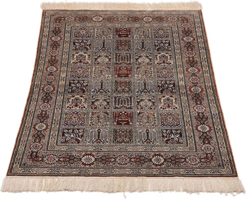 Ghom Orientteppich 76 × 122 cm, Seide, handgeknüpft exklusiv