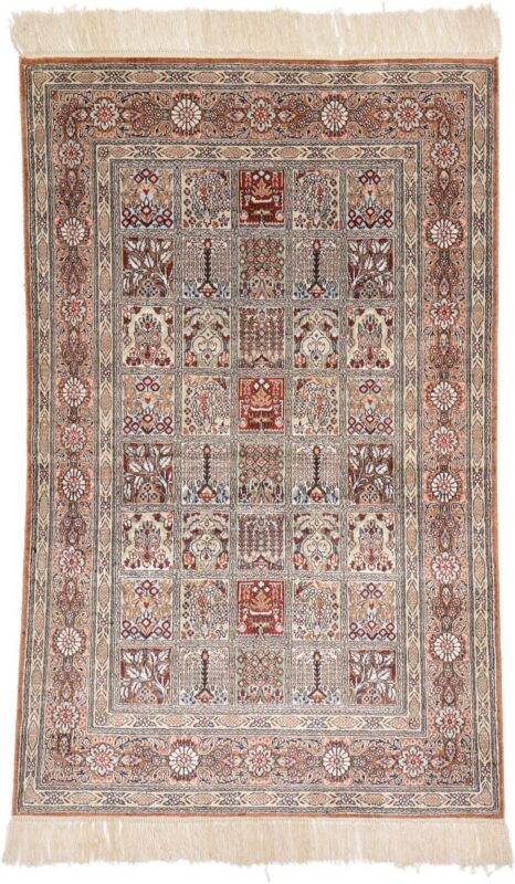 Ghom Orientteppich 76 × 122 cm, Seide, handgeknüpft exklusiv