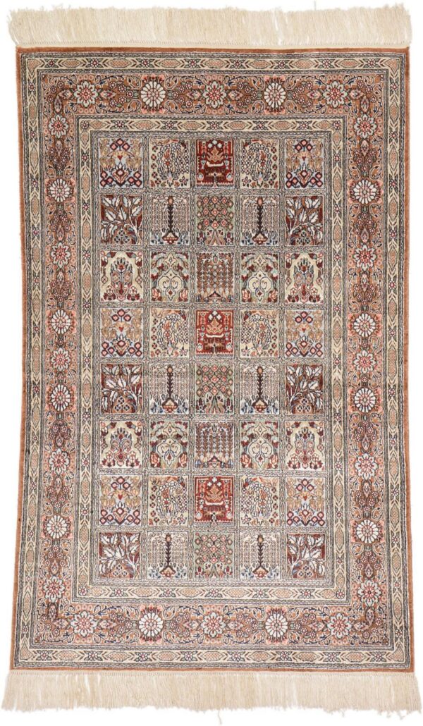 Ghom Orientteppich 76 × 122 cm, Seide, handgeknüpft exklusiv