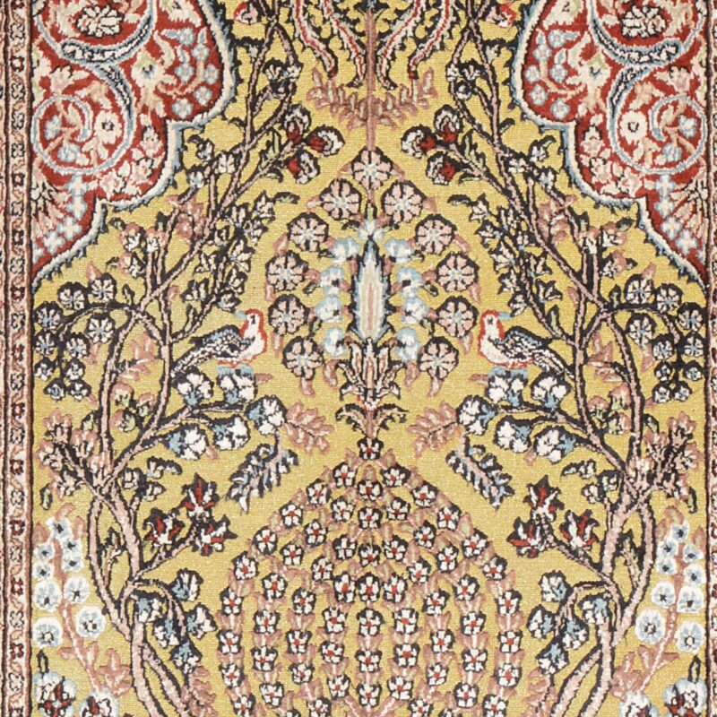 Ghom Orientteppich 77 × 117 cm, Seide, handgeknüpft