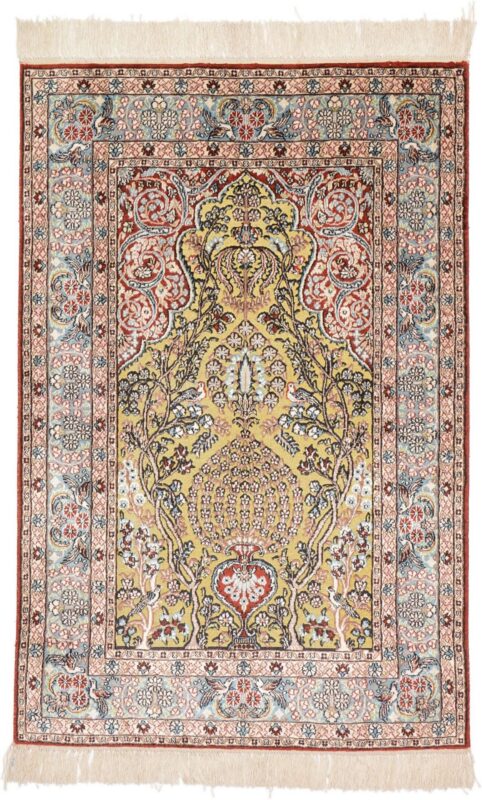 Ghom Orientteppich 77 × 117 cm, Seide, handgeknüpft
