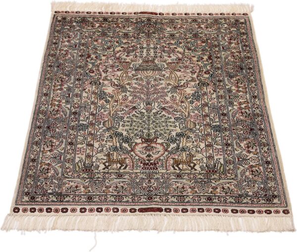 Ghom Orientteppich 78 × 117 cm, Seide, handgeknüpft exklusiv