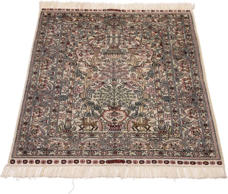Ghom Orientteppich 78 × 117 cm, Seide, handgeknüpft exklusiv