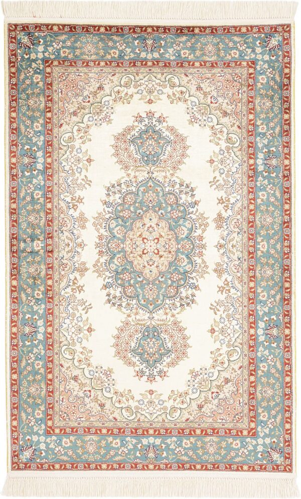 Ghom Orientteppich 78 × 121 cm, Seide, handgeknüpft