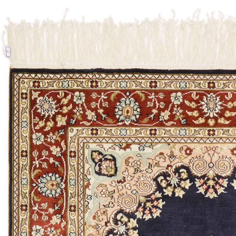 Ghom Orientteppich 79 × 121 cm, Seide, handgeknüpft