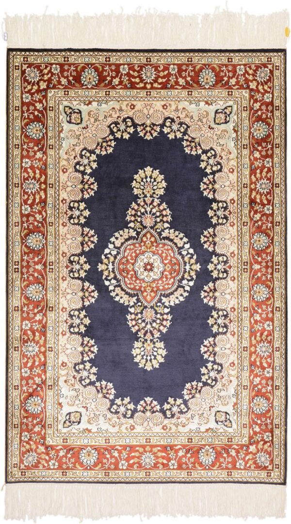 Ghom Orientteppich 79 × 121 cm, Seide, handgeknüpft