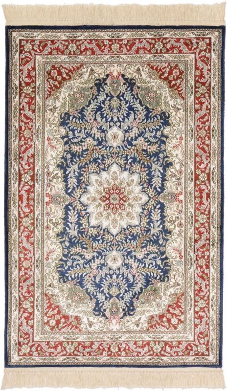 Ghom Orientteppich 80 × 124 cm, Seide, handgeknüpft