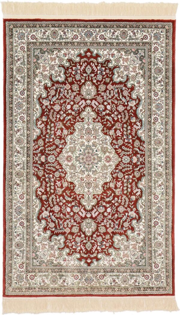 Ghom Orientteppich 80 × 124 cm, Seide, handgeknüpft