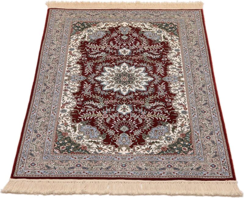 Ghom Orientteppich 80 × 124 cm, Seide, handgeknüpft exklusiv