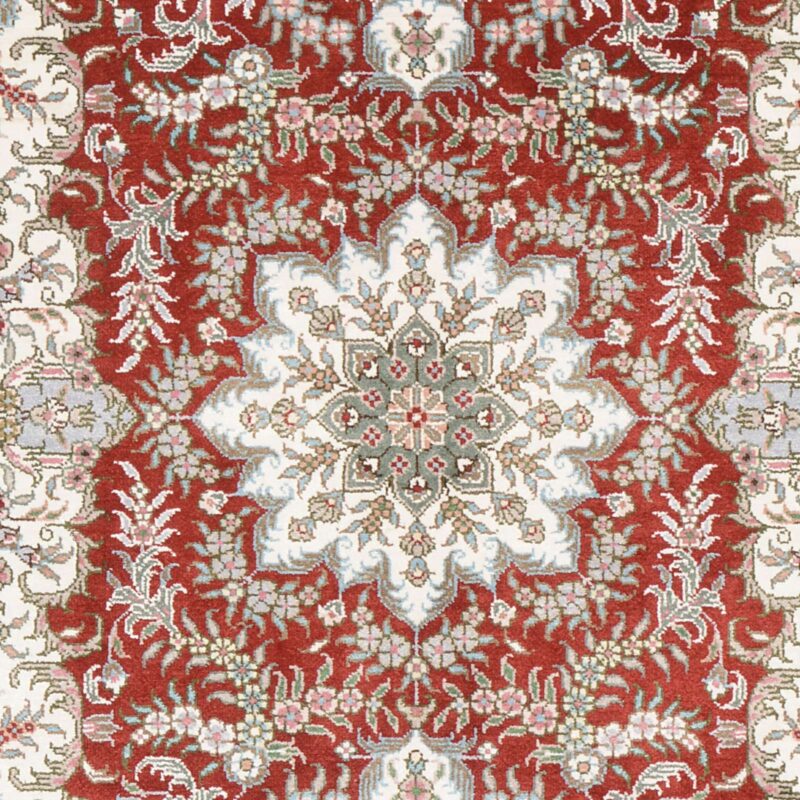 Ghom Orientteppich 80 × 124 cm, Seide, handgeknüpft exklusiv