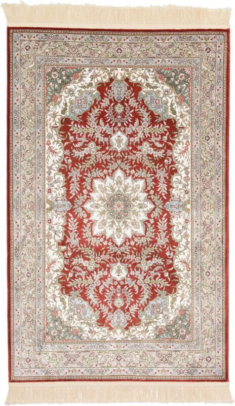 Ghom Orientteppich 80 × 124 cm, Seide, handgeknüpft exklusiv