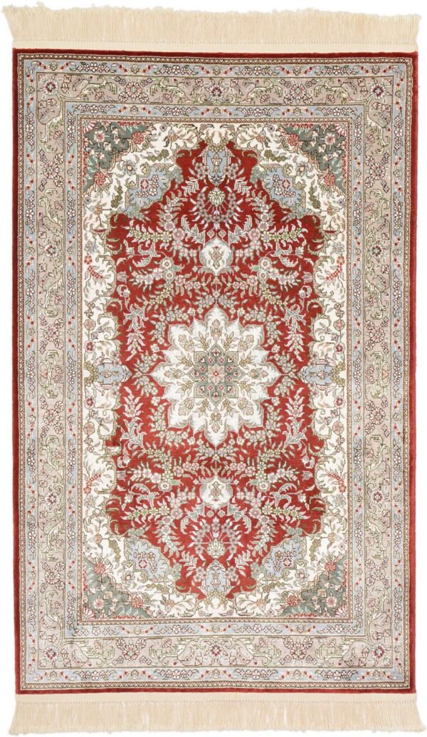 Ghom Orientteppich 80 × 124 cm, Seide, handgeknüpft exklusiv