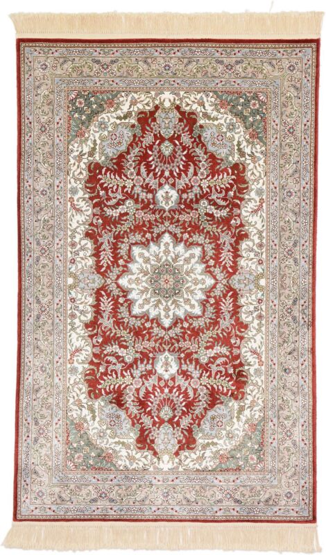 Ghom Orientteppich 80 × 124 cm, Seide, handgeknüpft exklusiv