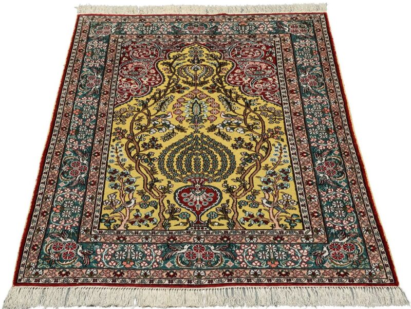 Ghom Orientteppich 91 × 152 cm, Seide, handgeknüpft exklusiv