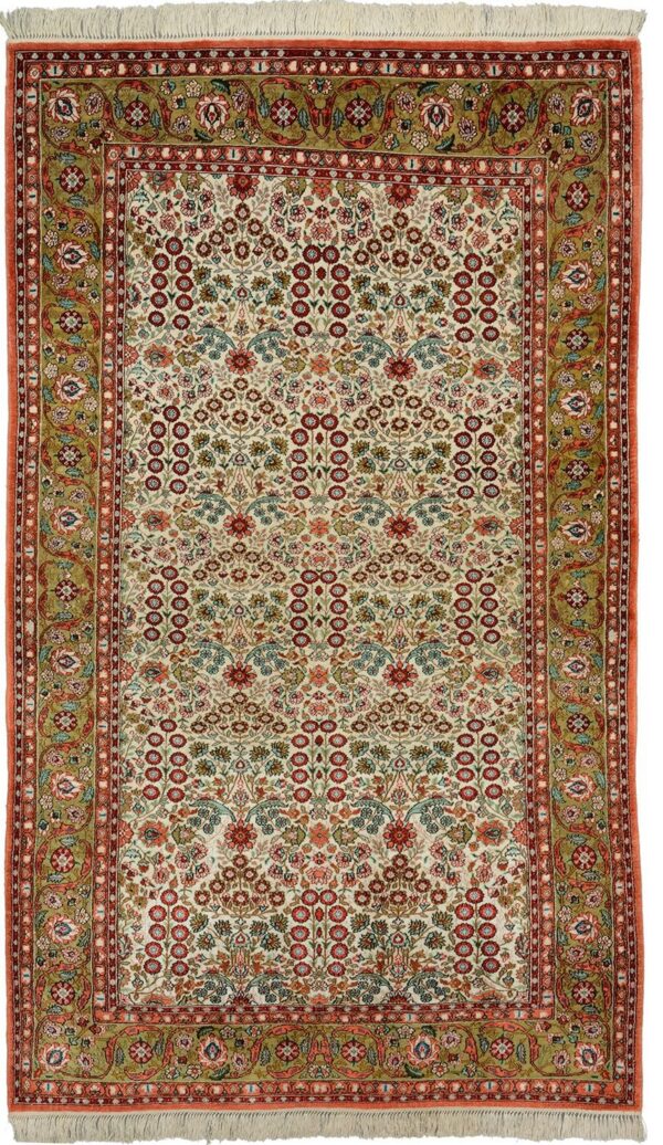 Ghom Orientteppich 91 × 157 cm, Schurwolle, handgeknüpft