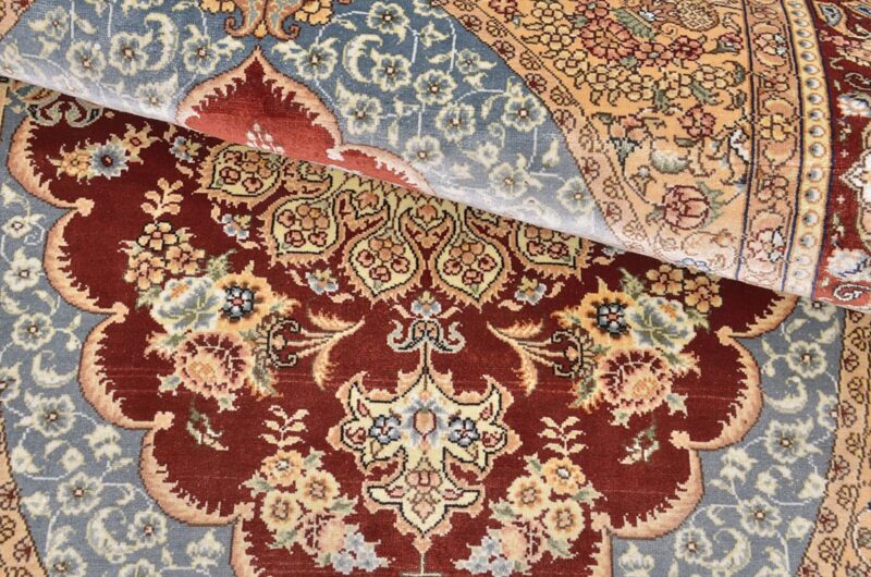 Ghom Orientteppich 92 × 136 cm, Seide, handgeknüpft