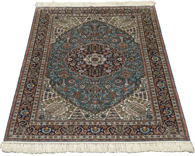 Ghom Orientteppich 92 × 150 cm, Seide, handgeknüpft