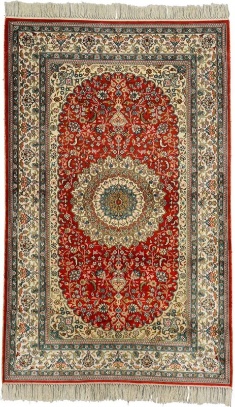orientteppich-ghom-94-x-150-cm-seide-handgeknupft.jpg Ghom Orientteppich 94 × 150 cm, Seide, handgeknüpft