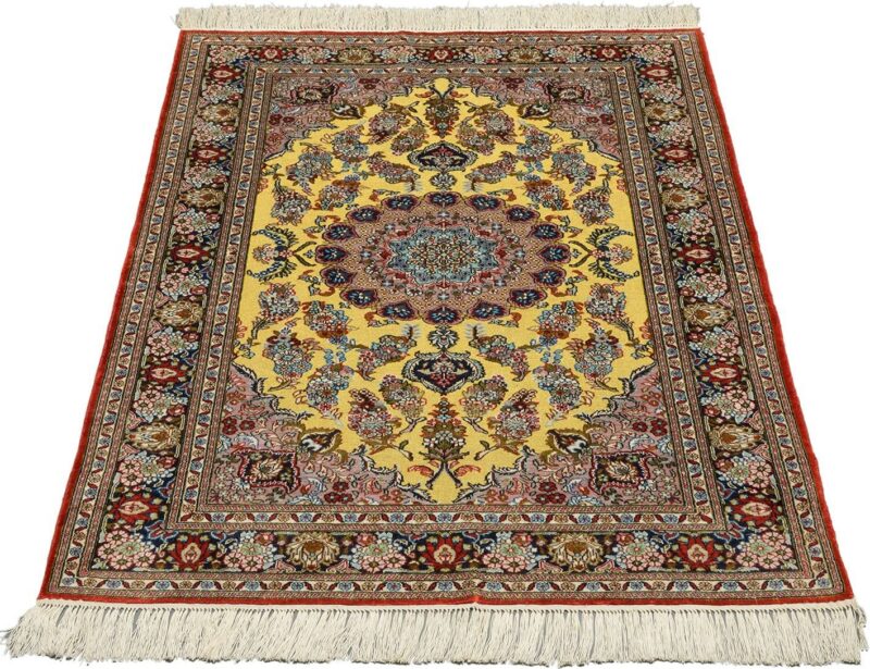 Ghom Orientteppich 94 × 150 cm, Seide, handgeknüpft