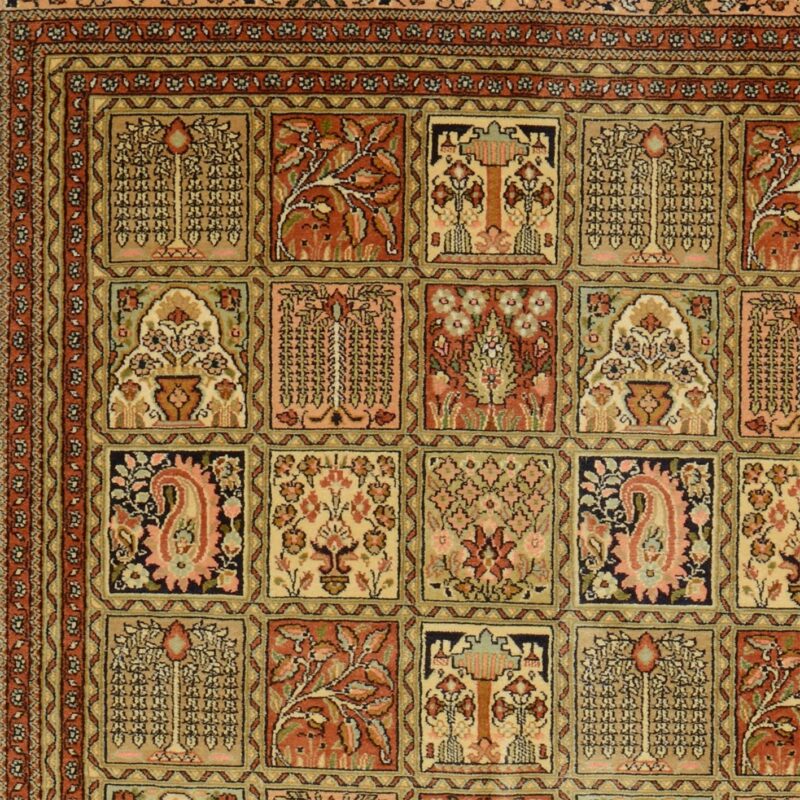 Ghom Orientteppich 95 × 155 cm, Seide, handgeknüpft