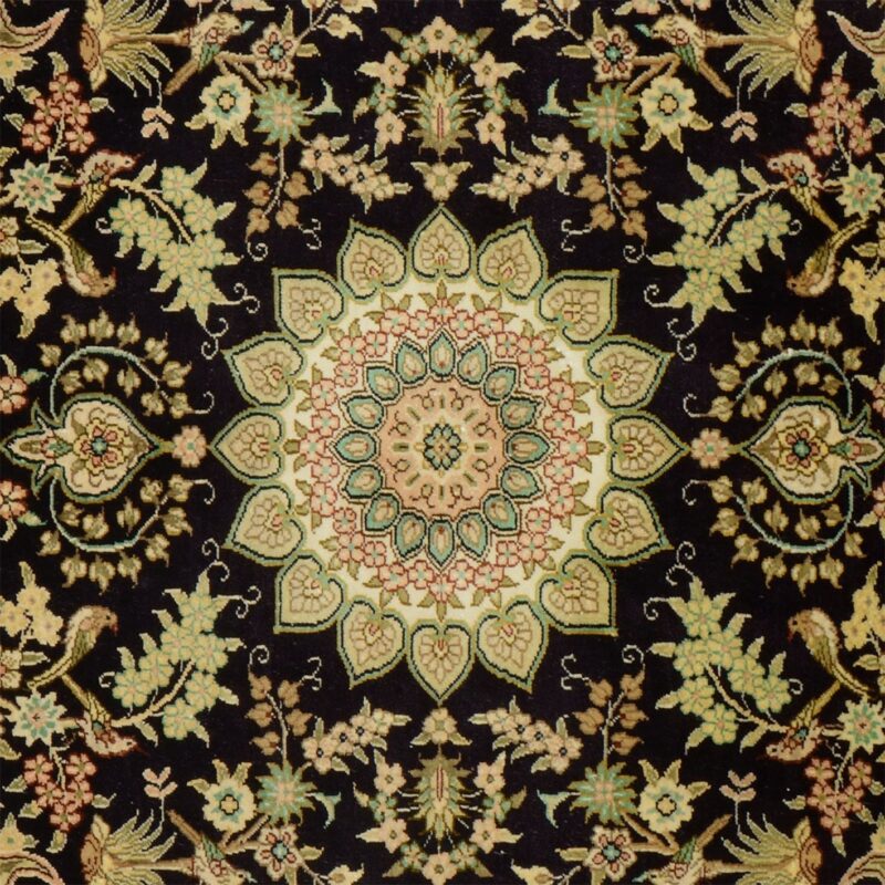 Ghom Orientteppich 95 × 157 cm, Seide, handgeknüpft